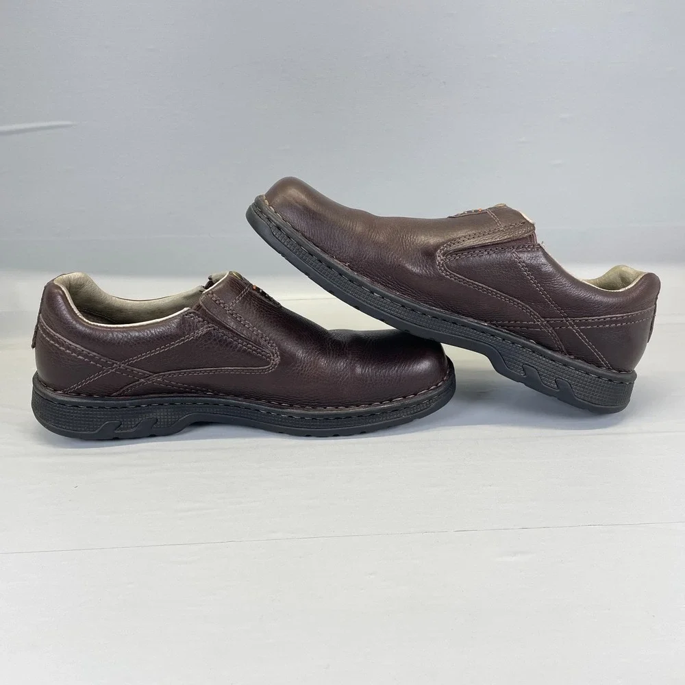Merrell World Legend Stollen Loafers Mens Size 10.5 Brown Leather Slip On Shoes